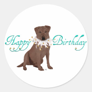 Labrador Retriever Birthday Greetings Classic Round Sticker