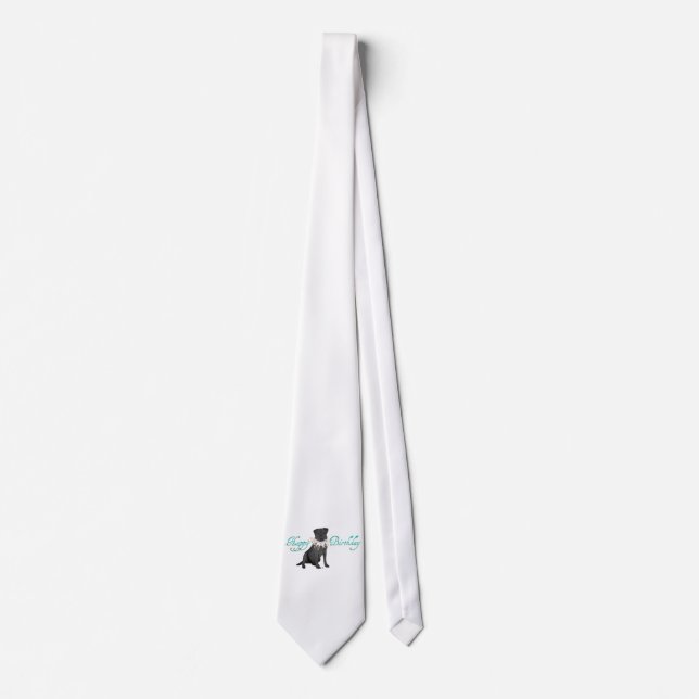 Labrador Retriever Birthday Greetings Tie (Front)