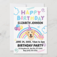 Labrador Retriever Birthday Invitation
