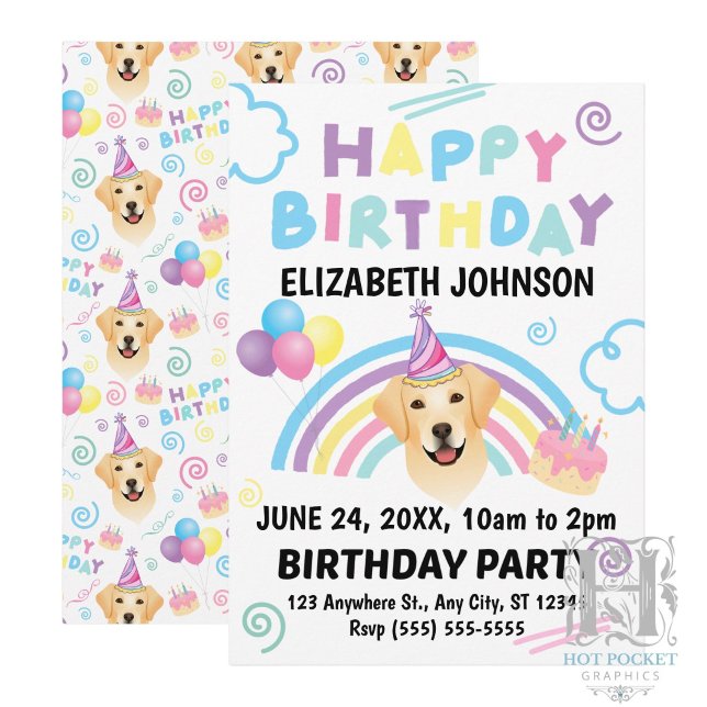 Labrador Retriever Birthday Invitation (Creator Uploaded)