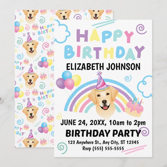 Labrador Retriever Birthday Invitation (Creator Uploaded)