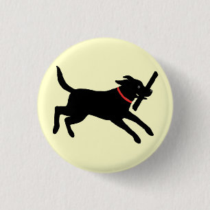 Labrador Retriever (Black) 3 Cm Round Badge