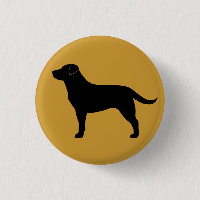 Labrador Retriever (Black) 3 Cm Round Badge (Front)