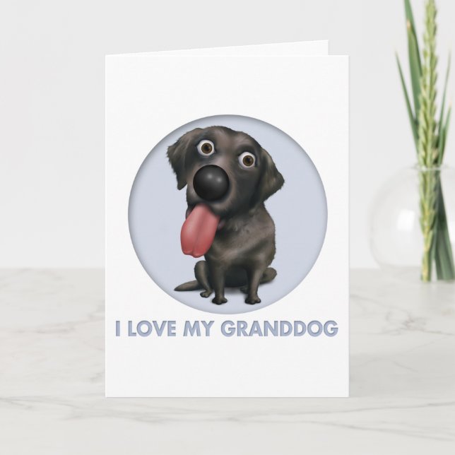 Labrador Retriever (Black) Granddog Card (Front)