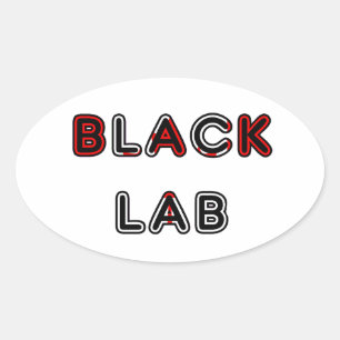 Labrador Retriever Black Lab Flag In Name Oval Sticker