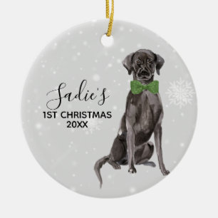 Labrador Retriever Black Lab Holiday Christmas Ceramic Tree Decoration