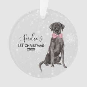 Labrador Retriever Black Lab Holiday Christmas Ornament