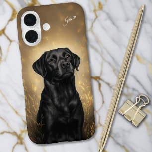 Labrador Retriever Black Lab Personalised iPhone 16 Case