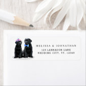 Labrador Retriever Black Lab Wedding Address Label (Insitu)