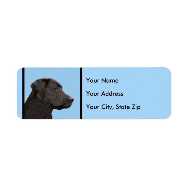 Labrador Retriever Black Painting Original Dog Art (Front)