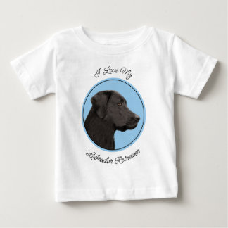 Labrador Retriever Black Painting Original Dog Art Baby T-Shirt