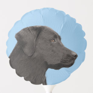 Labrador Retriever Black Painting Original Dog Art Balloon