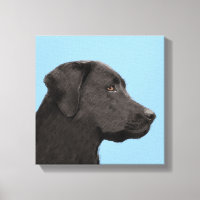 Labrador Retriever Black Painting Original Dog Art