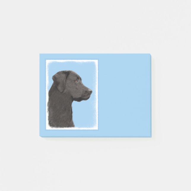 Labrador Retriever Black Painting Original Dog Art Post-it Notes (Front)