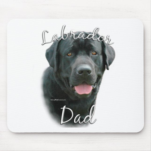 Labrador Retriever (blk) Dad 2 Mouse Mat (Front)