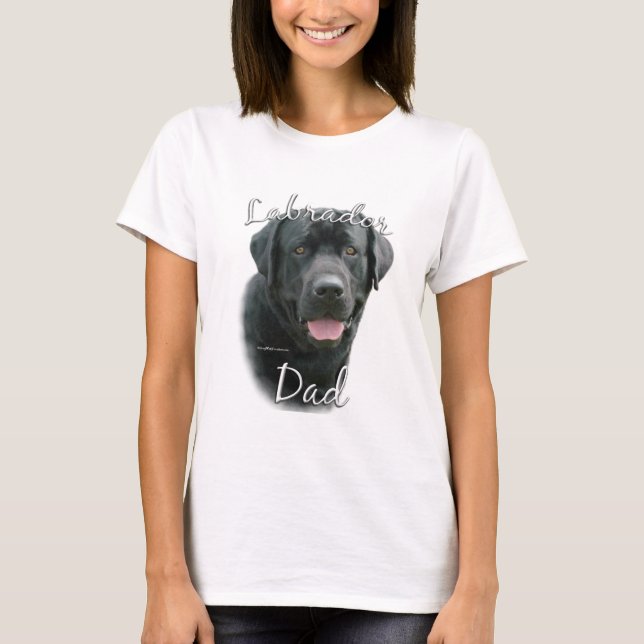 Labrador Retriever (blk) Dad 2 T-Shirt (Front)