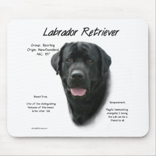 Labrador Retriever (blk) History Design Mouse Mat