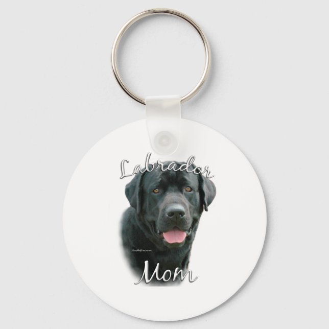 Labrador Retriever (blk) Mum 2 Key Ring (Front)