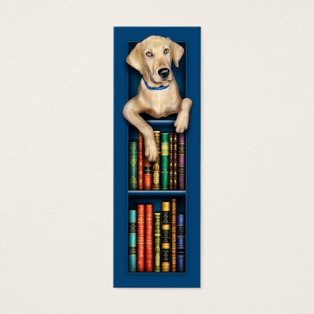 Labrador Retriever Blue Bookmark (Front)