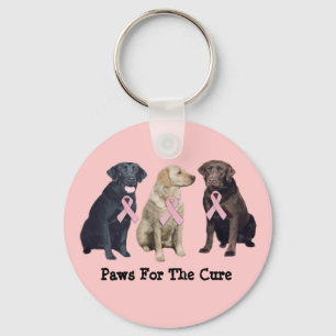 Labrador Retriever Breast Cancer Keychain