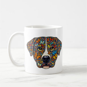 Labrador Retriever Butterfly Kaleidoscope Portrait Coffee Mug