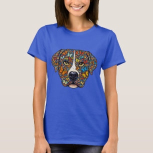 Labrador Retriever Butterfly Kaleidoscope Portrait T-Shirt