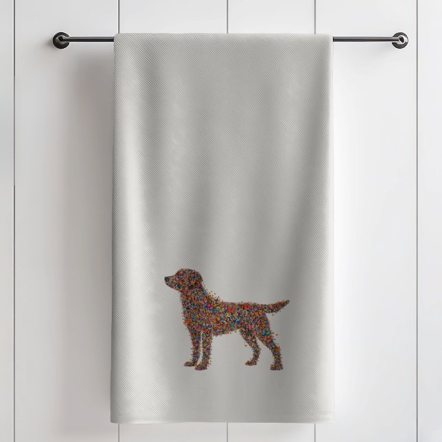 Labrador Retriever Butterfly Silhouette Dog Lover Bath Towel Set (Creator Uploaded)