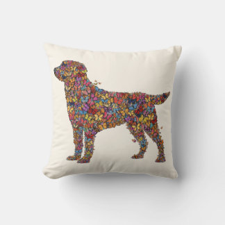 Labrador Retriever Butterfly Silhouette | Dog Mama Cushion