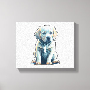 Labrador Retriever Calm Puppy   Canvas Print