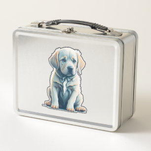 Labrador Retriever Calm Puppy   Metal Lunch Box