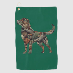 Labrador Retriever Camouflage Golf Towel