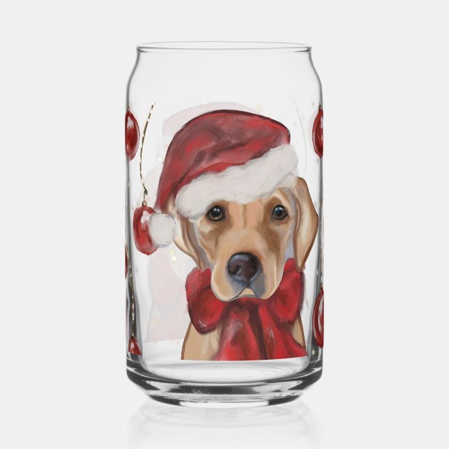 Labrador Retriever  Canvas Print Can Glass (Back)