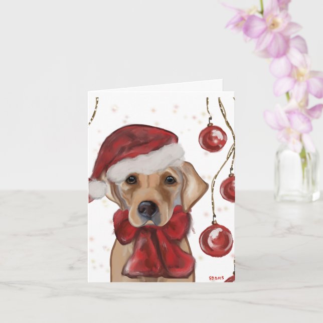 Labrador Retriever  Canvas Print Card (Orchid)