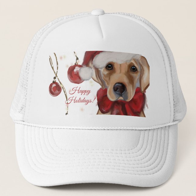 Labrador Retriever  Canvas Print Trucker Hat (Front)