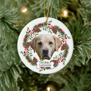 labrador retriever ceramic tree decoration