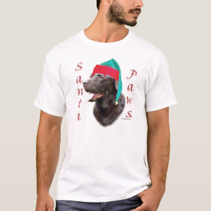 Labrador Retriever (choc) Santa Paws T-Shirt