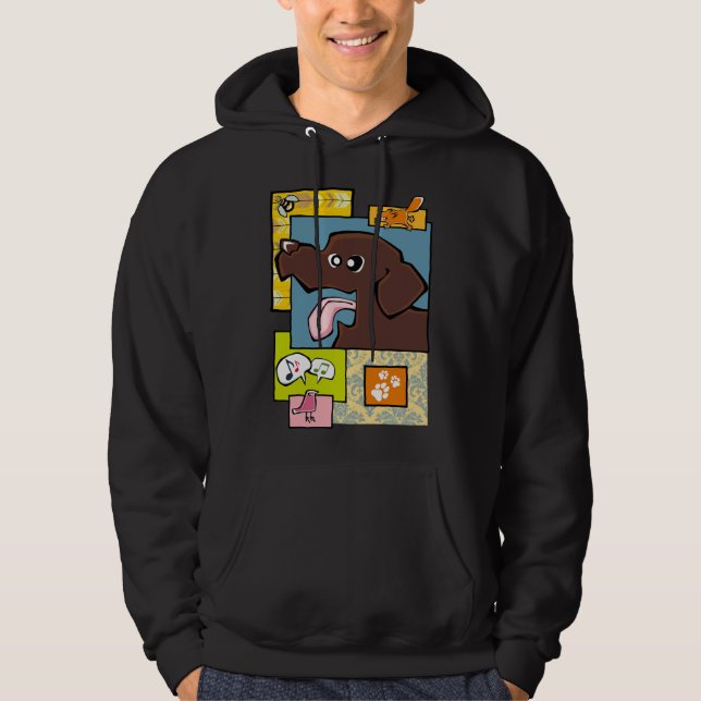Labrador Retriever Chocolate Collage Hoodie (Front)