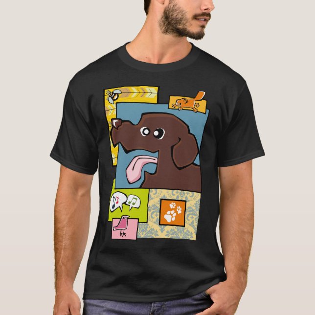 Labrador Retriever Chocolate Collage T-Shirt (Front)
