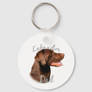Labrador Retriever (chocolate) Dad 2 Key Ring