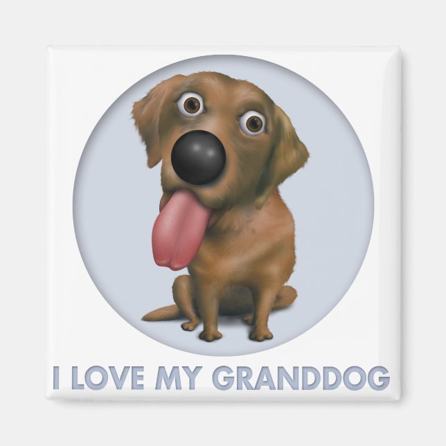 Labrador Retriever (Chocolate) Granddog Magnet (Front)
