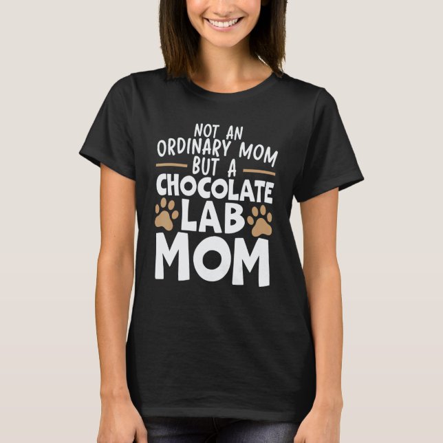 Labrador Retriever Chocolate Lab Mum T-Shirt (Front)