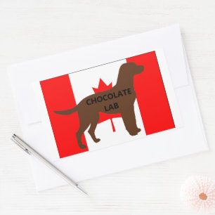 labrador retriever chocolate lab rectangular sticker