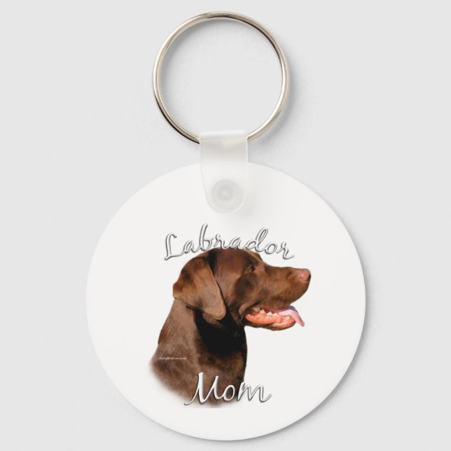 Labrador Retriever (chocolate) Mum 2 Key Ring (Front)