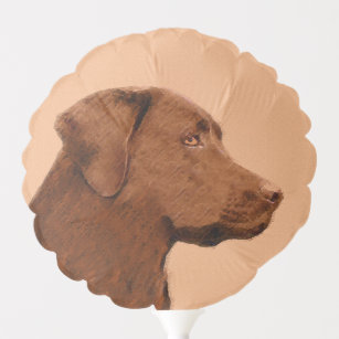 Labrador Retriever (Chocolate) Painting - Dog Art Balloon