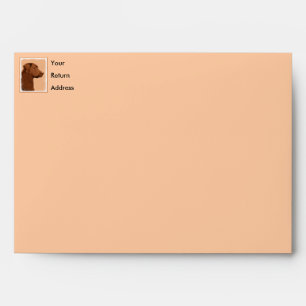 Labrador Retriever (Chocolate) Painting - Dog Art Envelope