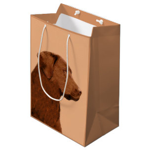 Labrador Retriever (Chocolate) Painting - Dog Art Medium Gift Bag