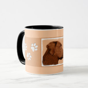 Labrador Retriever (Chocolate) Painting - Dog Art Mug