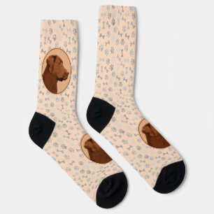 Labrador Retriever (Chocolate) Painting - Dog Art Socks