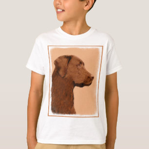 Labrador Retriever (Chocolate) Painting - Dog Art T-Shirt