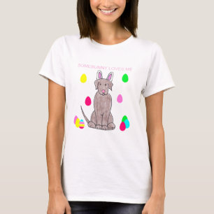 Labrador Retriever Chocolate Somebunny Loves Me T-Shirt